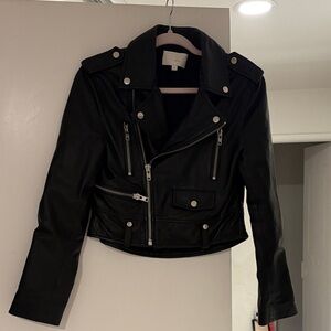 Walter Baker Black Leather Moto Jacket